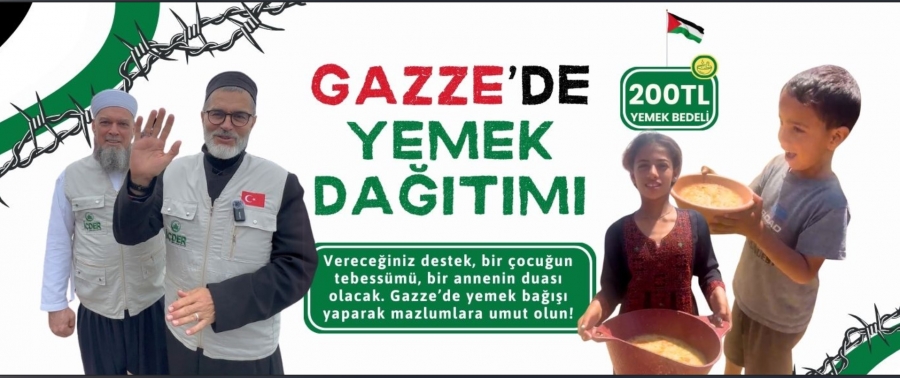 Gazze'de Yemek Dağıtımları Devam Ediyor